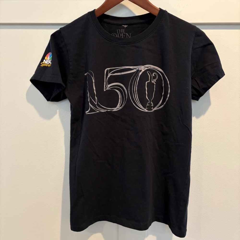 The Open 150th St Andrews Golf T-Shirt Black‎  NBC Sports Womens Medium M